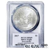 2017 Silver Eagle PCGS MS69 Trump