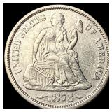 1873 Silver Seated Liberty Dime CLOSELY  UNCIRCUL
