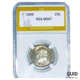 1949 Washington Silver Quarter PGA MS67