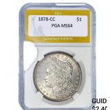 1878-CC Morgan Silver Dollar PGA MS64