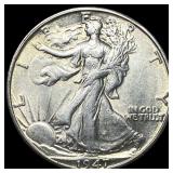 1947-D Silver Half Dollar Walking Liberty UNCIRCUL