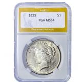 1923 Silver Peace Dollar PGA MS64
