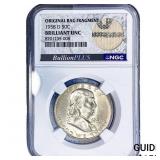 1958-D Franklin Half Dollar NGC BU Orig. Bag Frag.