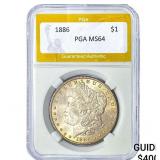 1886 Morgan Silver Dollar PGA MS64