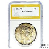 1927-S Silver Peace Dollar PGA MS64+