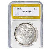 1886 Morgan Silver Dollar PGA MS64