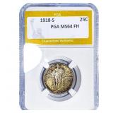 1918-S Standing Liberty Quarter PGA MS64 FH