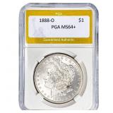 1888-O Morgan Silver Dollar PGA MS64+
