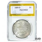 1884-O Morgan Silver Dollar PGA MS63