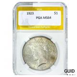 1923 Silver Peace Dollar PGA MS64
