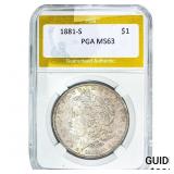 1881-S Morgan Silver Dollar PGA MS63