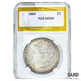 1884 Morgan Silver Dollar PGA MS64