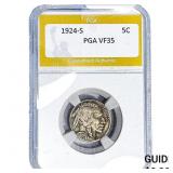 1924-S Buffalo Nickel PGA VF35