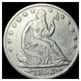 1853-O Arrows/Rays Seated Liberty Half Dollar  CL