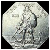 1925 Silver Norse-American Medal Thin  UNCIRCULAT