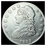 1835 Capped Bust Half Dollar NEARLY  UNCIRCULATED