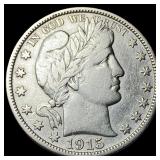 1915-D Silver Barber Half Dollar LIGHTLY  CIRCULA