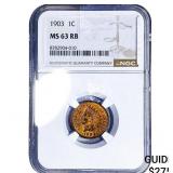 1903 Indian Head Cent NGC MS63 RB