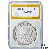 1883-CC Morgan Silver Dollar PGA MS65