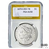 1879-S Rev 78 Morgan Silver Dollar PGA AU58