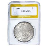 1889 Morgan Silver Dollar PGA MS65