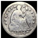 1854 Seated Liberty Half Dime NICELY CIRCULATED