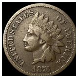 1876 Indian Head Cent NEARLY UNCIRCULATED
