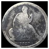 1837 Silver Seated Liberty Dime NICELY CIRCULATED