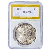 1886 Morgan Silver Dollar PGA MS66