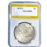 1879-S Morgan Silver Dollar PGA MS64