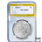 1889-S Morgan Silver Dollar PGA MS63