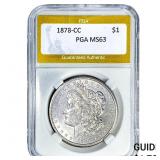 1878-CC Morgan Silver Dollar PGA MS63