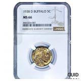 1938-D Buffalo Nickel NGC MS66