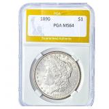 1890 Morgan Silver Dollar PGA MS64