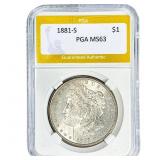 1881-S Morgan Silver Dollar PGA MS63