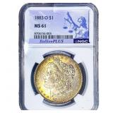 1883-O Morgan Silver Dollar NGC MS61