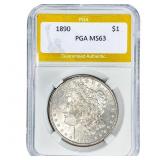1890 Morgan Silver Dollar PGA MS63