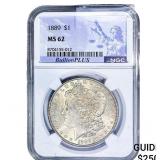 1889 Morgan Silver Dollar NGC MS62