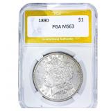 1890 Morgan Silver Dollar PGA MS63