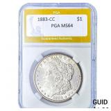 1883-CC Morgan Silver Dollar PGA MS64
