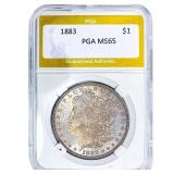 1883 Morgan Silver Dollar PGA MS65
