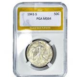 1941-S Walking Liberty Half Dollar PGA MS64