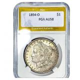 1894-O Morgan Silver Dollar PGA AU58