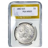 1882-O/S Morgan Silver Dollar PGA MS63