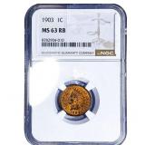 1903 Indian Head Cent NGC MS63 RB