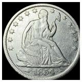 1854-O Arrows Silver Half Dollar CLOSELY  UNCIRCU