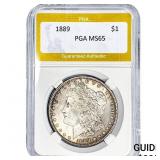 1889 Morgan Silver Dollar PGA MS65