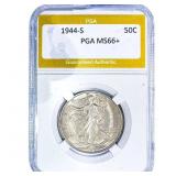 1944-S Walking Liberty Half Dollar PGA MS66+