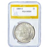 1884-O Morgan Silver Dollar PGA MS64