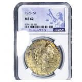1923 Silver Peace Dollar NGC MS62